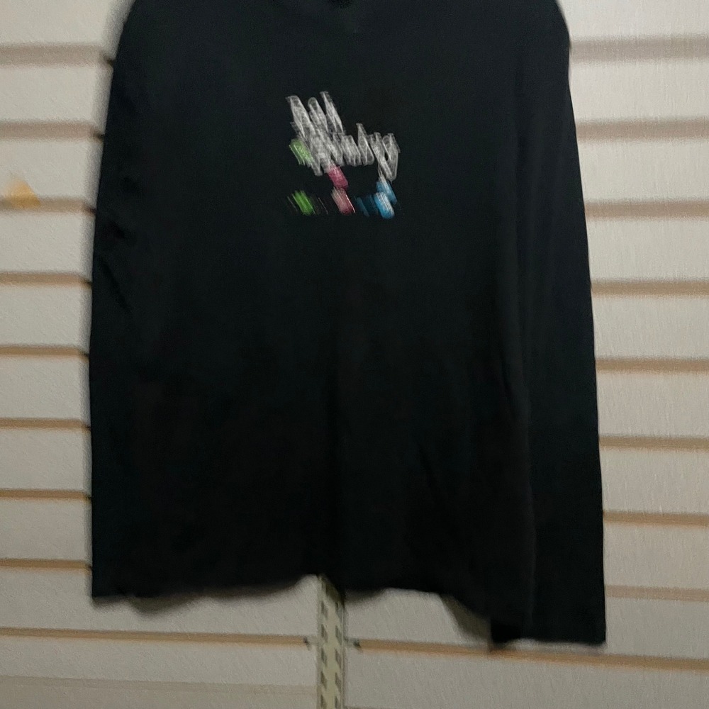 MC‎ Sportswear Black Long Sleeve Graphic T Shirt Bah Humbug Christmas Women XL